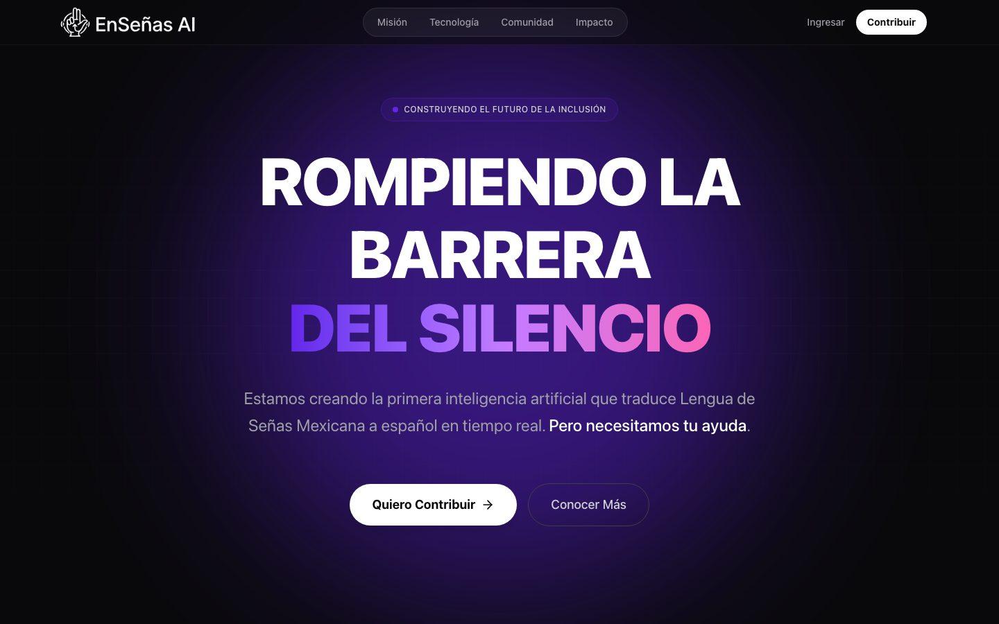 Vista de EnSeñasAI: Traductor de lengua de señas mexicana con inteligencia artificial